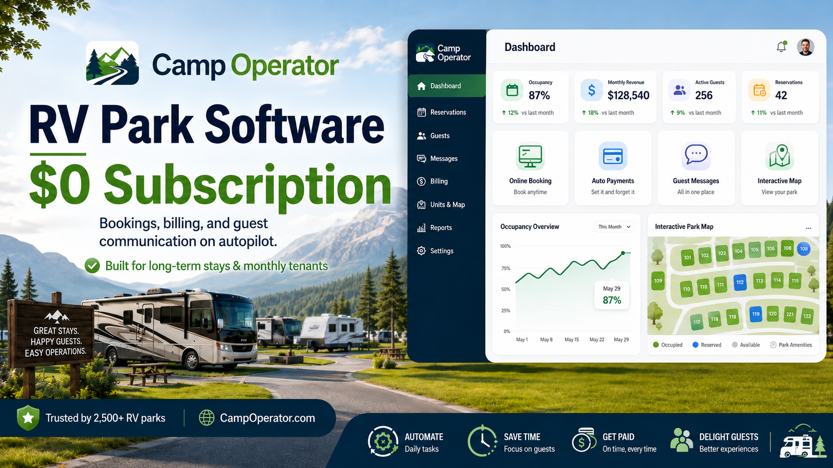 Interactive Rv Park Map Interactive RV Park Map Software | Site Selection Maps | Camp Operator ...